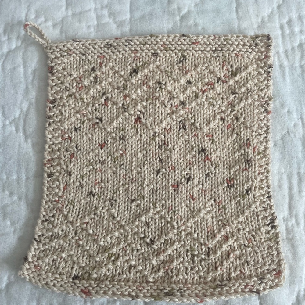 Set of three hand knit dishcloths/washcloths. - Picture 3 of 6